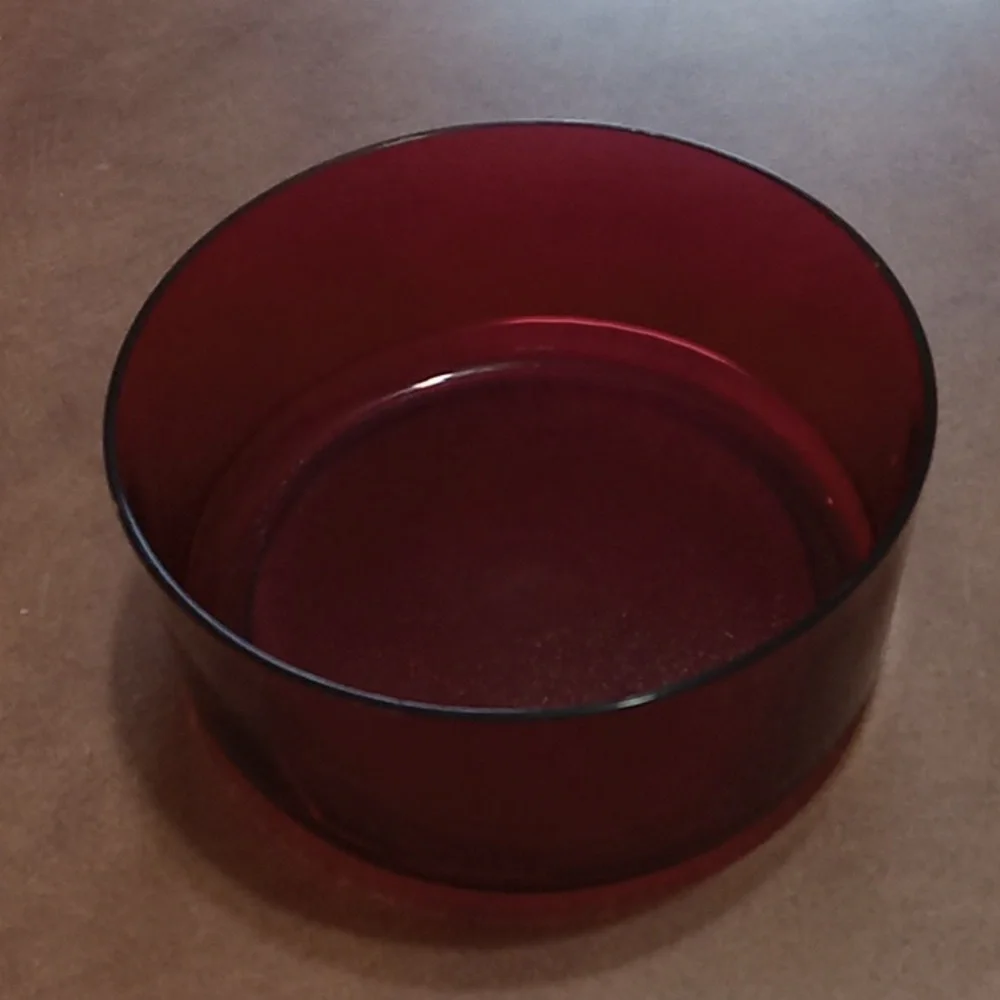 Vintage Tupperware Acrylic Powder/ Candy Box Cranberry